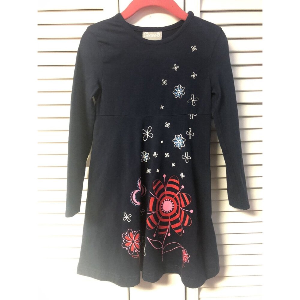 Coccoli Navy Blue Floral Size 5 Dress